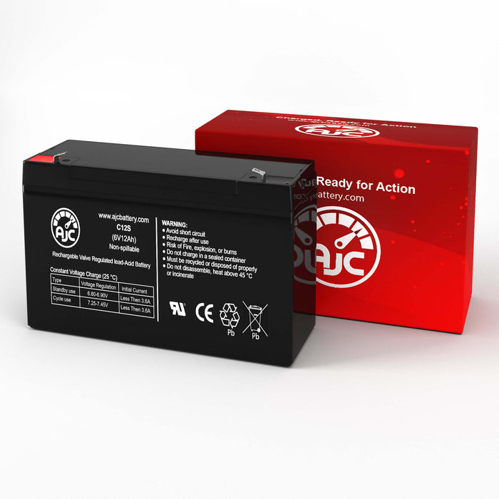 Huanyu HYS6100 6V 12Ah Sealed Lead Acid Replacement Battery