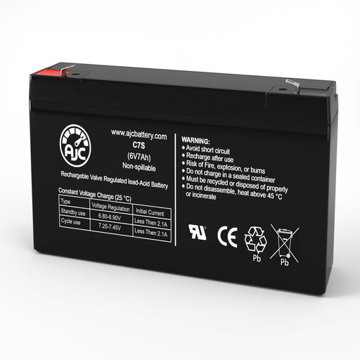 IBT BT7.2-6 6V 7Ah Emergency Light Replacement Battery