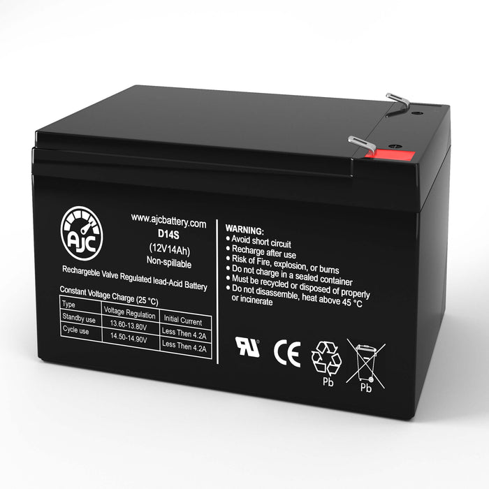 AJC Battery Compatible with EaglePicher CFM12V10 12V 12Ah Sealed Lead Acid Battery