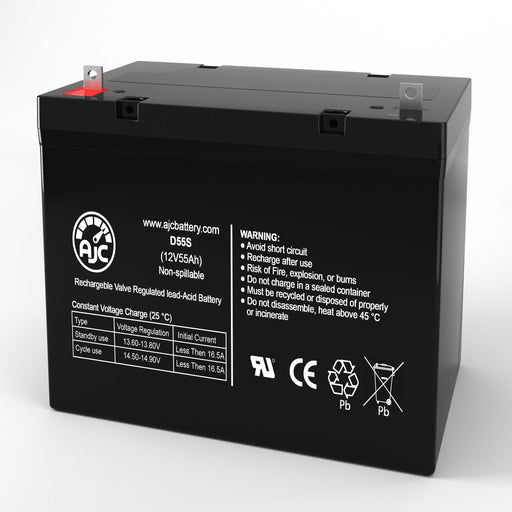 AJC Battery Compatible with Quickie P220 12V 55Ah Mobility Scooter Battery