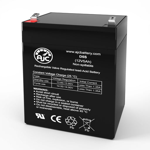 Pulse Performance Products Lightning 12V 5Ah Electric Bicycle Replacement Battery