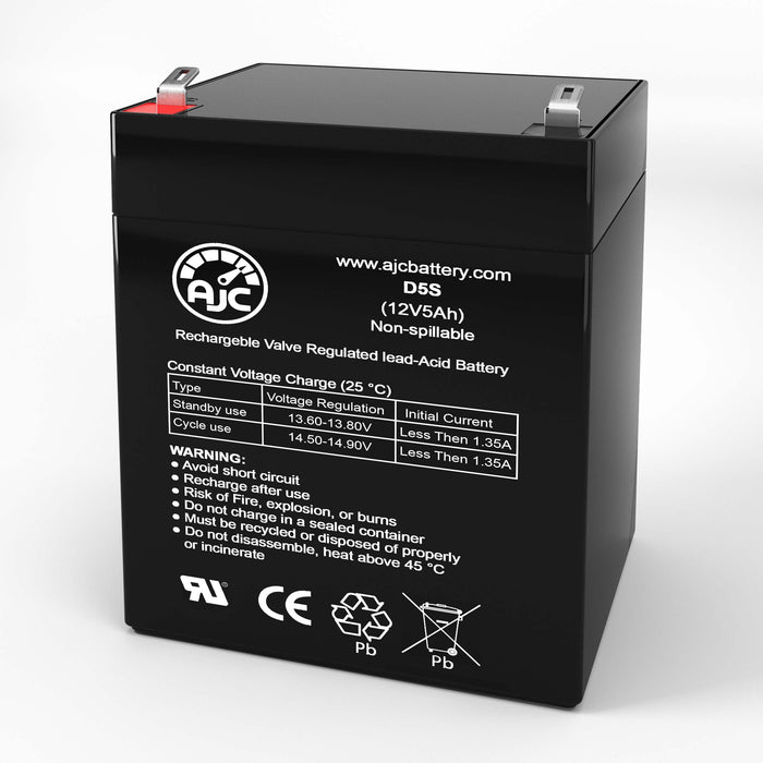 B&B HR5.8-12-F1 12V 5Ah Sealed Lead Acid Replacement Battery