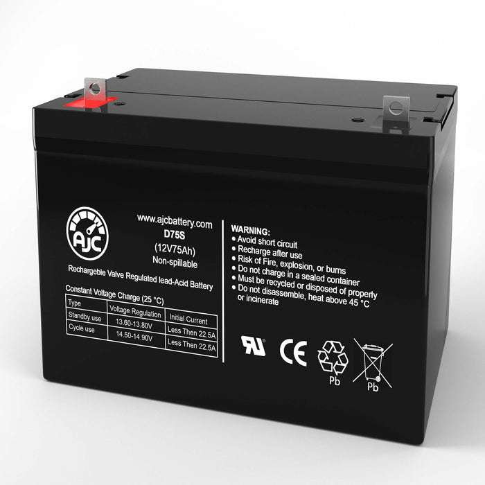 Power-Sonic POWPS-12750P 12V 75Ah Sealed Lead Acid Replacement Battery