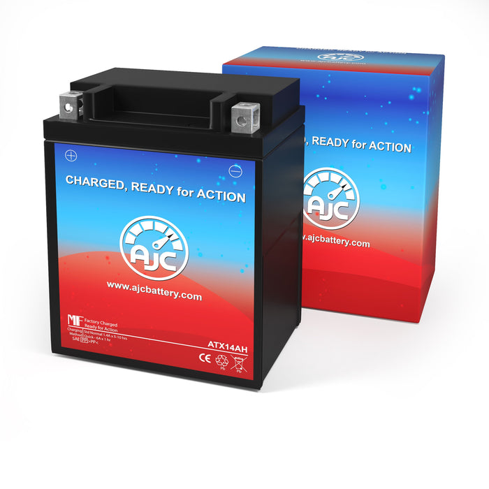 AJC 14AH-BS Powersports Replacement Battery