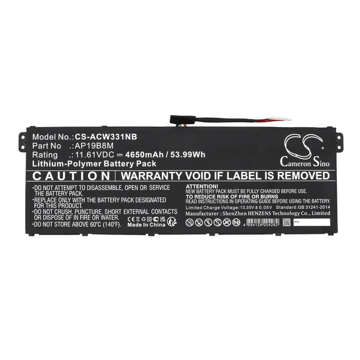 Asskea Chromebook Spin 713 CP713-3W-57JX Chromebook 515 CB515-1WT-55A8 Swift 3 SF314-59-318R Chromebook 317 CB Laptop and Notebook Replacement Battery