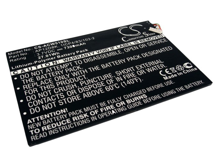 Acer Iconia Tab W510 Iconia Tab P3-171 Aspire P3-171-3322Y2G06as Aspire P3-1715333Y2G12as Iconia Tab A3-A10 Iconia Tab W510 Tablet Replacement Battery