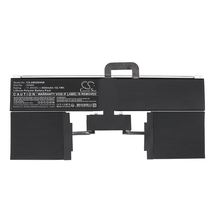 Apple A2681 EMC 4074 M2 2022 A2681 MLXW3LL A MLXX3LL A MLXY3LL A MLY03LL A MLY13LL A MLY23LL A MLY33LL A MLY43 Laptop and Notebook Replacement Battery