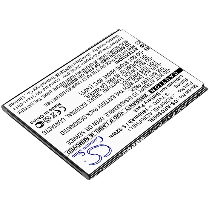 Archos 50F Helium Lite GX395872 Mobile Phone Replacement Battery