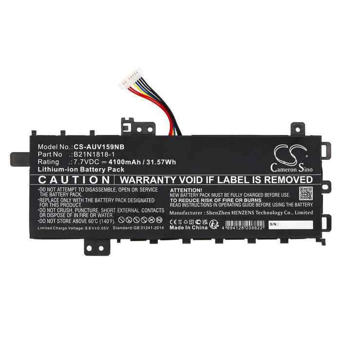 Asus VivoBook 15 X509UJ VivoBook 15 X509MA VivoBook 14 X409FB VivoBook 15 M509DA ExpertBoo 4100mAh Li-ion Black Laptop Notebook Replacement Battery