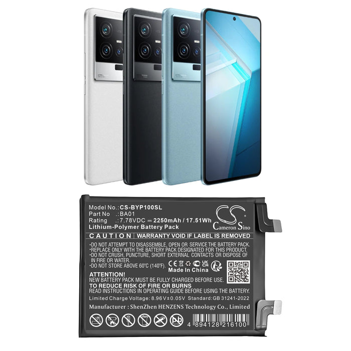Vivo IQOO 11S V2304A Mobile Phone Replacement Battery