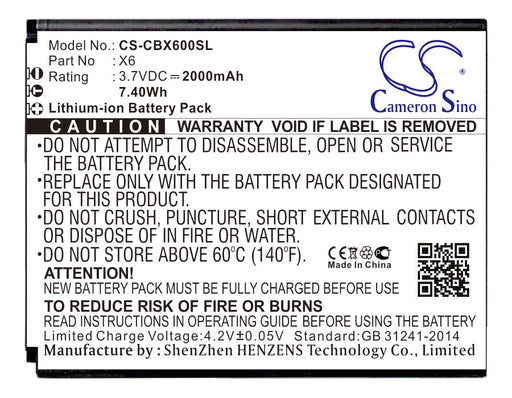 Cubot X6 Mobile Phone Replacement Battery