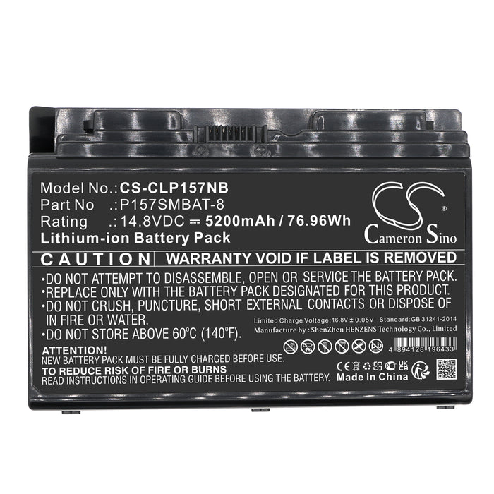 Clevo EON117-S, EON15-S, EON17-S, P157SM, P157SM-A, P177SM, P177SM-A, P17SM-A Laptop and Notebook Replacement Battery