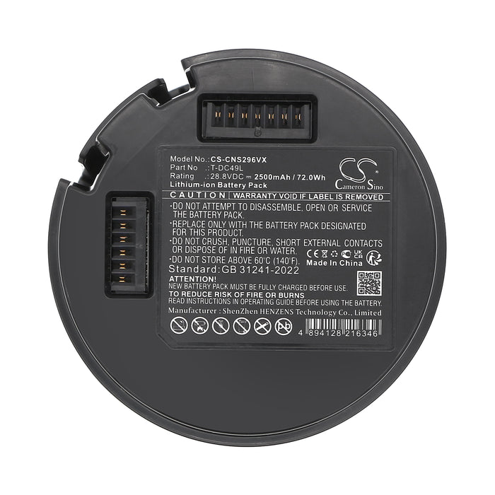 Conga Rockstar 6500 Century Ergowet Rockstar 6500 Century Ergowet Rockstar 29600 Vacuum Replacement Battery