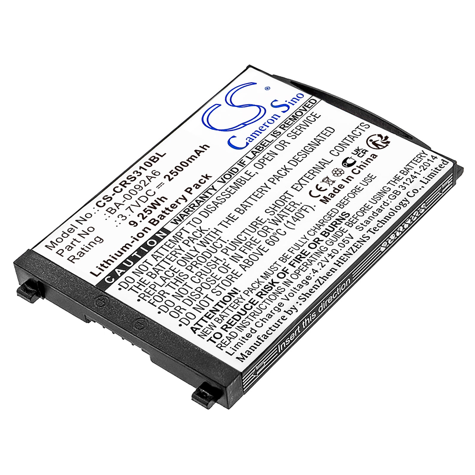 CipherLAB RS31 Barcode Replacement Battery: BatteryClerk.ca