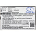 Canon Wordtank Z400 Wordtank Z410 Wordtank Z800 Wordtank Z900 Dictionary Replacement Battery
