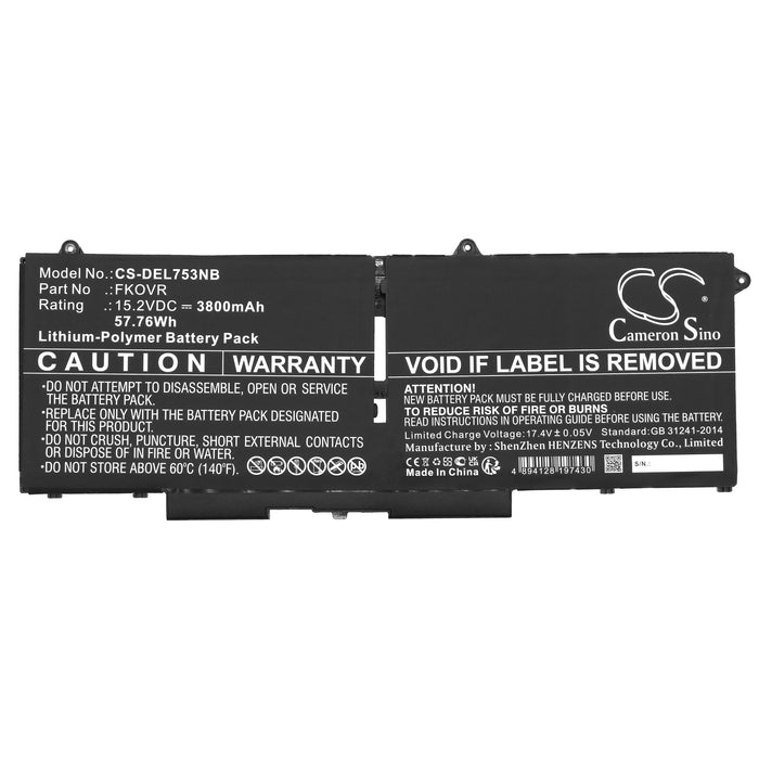 Dell Latitude 5330, Latitude 7330, Latitude 7430, Latitude 7530 Laptop and Notebook Replacement Battery