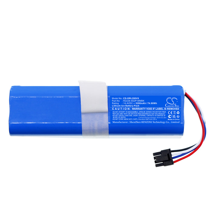 Xiaomi BHR8859EU BHR9220EU BHR8158EU BHR8159EU D102-JZEU D109-JZEU， Mi Robot Vacuum X20 MAX Mi Robot Vacuum X20 Pro 5200mAh Vacuum Replacement Battery