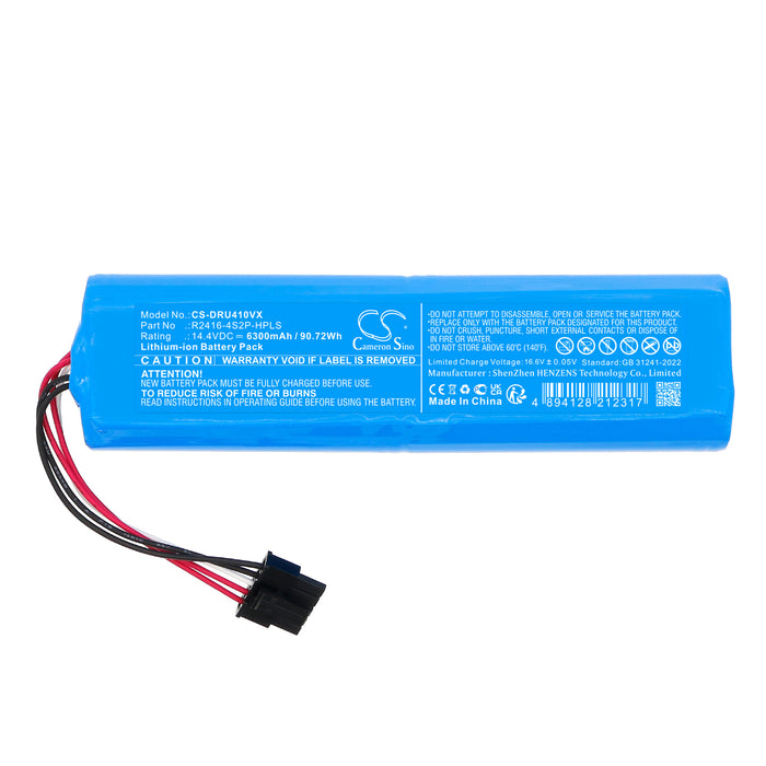 Dreame Bot X30 Ultra D10s plus L30 Ultra RCXE0307 RLX56CE RLX63CE RLX63CE-2 X40 Pro Ultra X40 Ultra 6300mAh Vacuum Replacement Battery
