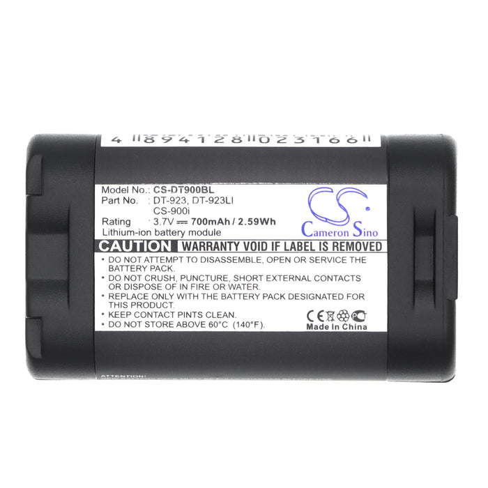 Casio DT-900,DT-900M,DT-900M50,DT-900M50E,DT-900M51,DT-923,DT-923LI,DT-900M51E,DT-930,DT-923LIB Barcode Replacement Battery