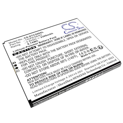 Digitrak BlueCase 50 BluePad 5500 Plus Printer Replacement Battery