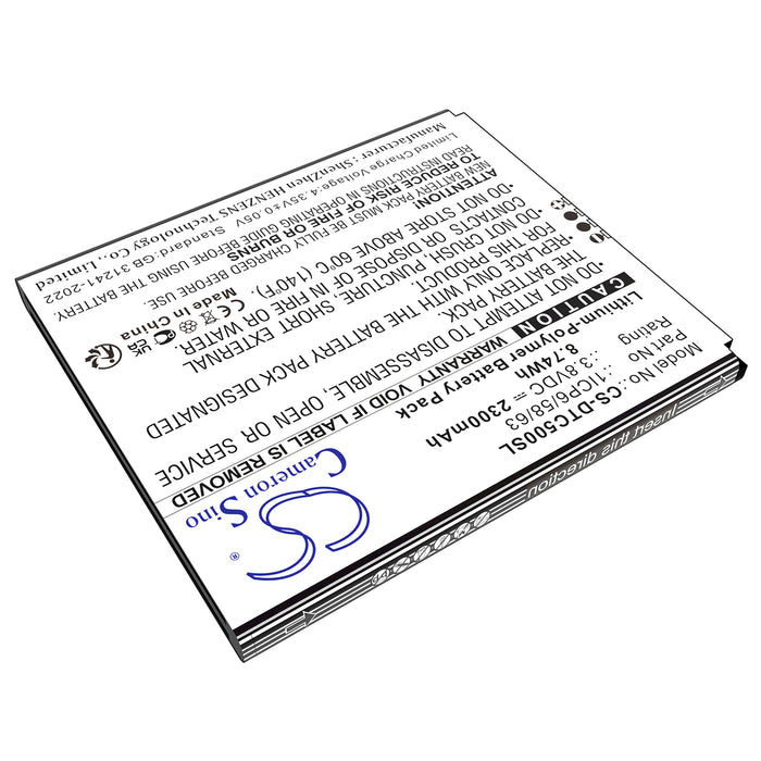 Digitrak BlueCase 50 BluePad 5500 Plus Printer Replacement Battery