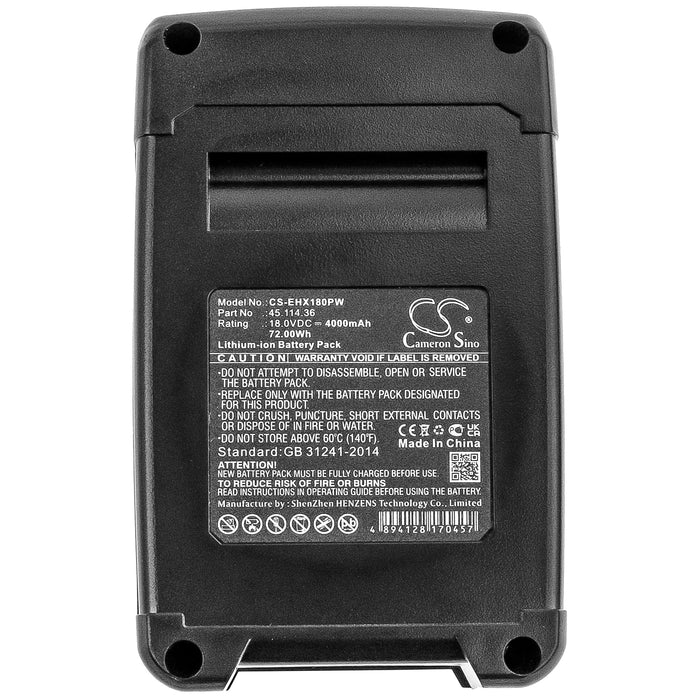 Kraftixx KX-RS 18 Li Solo,KX-AHS 1858 Li Solo,KX-AKS 1825 Li Solo,KX-ARM 3637 Li,KX-AHE 1820 Li Solo,KX-AS 18 L 4000mAh Power Tool Replacement Battery