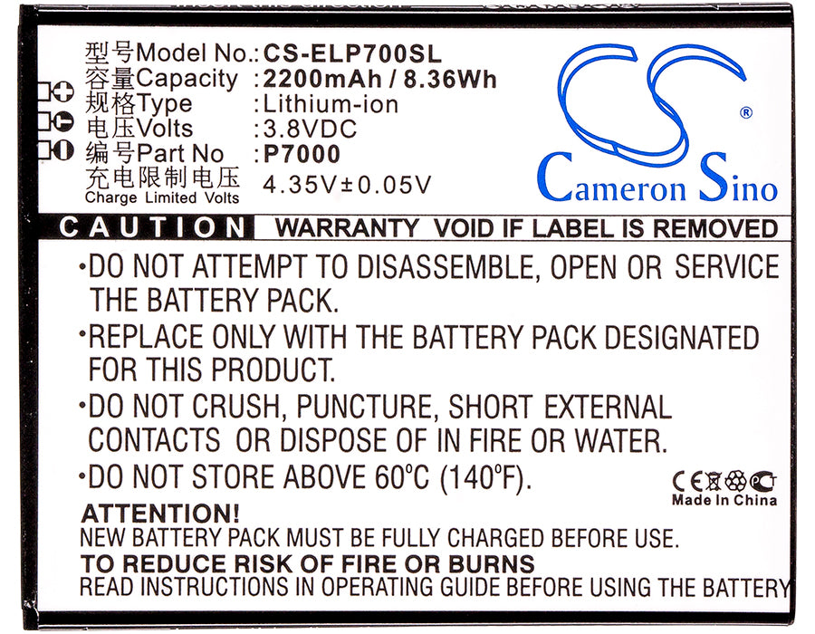 Elephone P7000 Precious P7000 Mobile Phone Replacement Battery