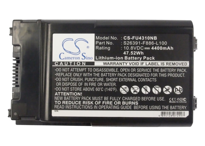 Fujitsu LifeBook T730,LifeBook T730TRNS,LifeBook T731,LifeBook T901,LifeBook T1010,LifeBook T1010LA,LifeBook T Laptop and Notebook Replacement Battery