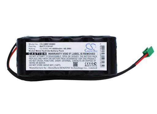 GE Eagle Monitor 1000,Eagle Monitor 1006,Eagle Monitor 1008,Eagle Monitor 1009,Hellige Marquette Eagle Monitor 1000,Hellig Medical Replacement Battery