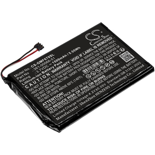 Garmin Fleet 670 LM TRUCK GPS Replacement Battery