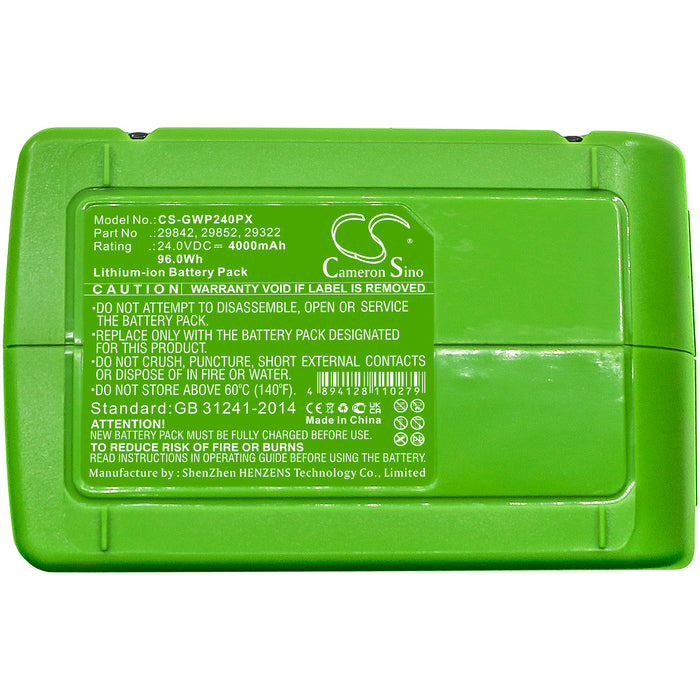 Stiga SAB 24 AE,SC 24 AE,SGT 24 AE,SHT 24 AE,SMT 24 AE 4000mAh Green Power Tool Replacement Battery