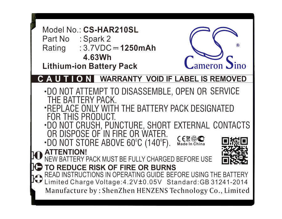 Highscreen Spark 2 Mobile Phone Replacement Battery