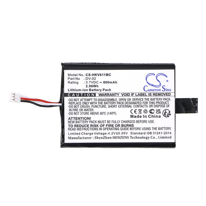 Hikvision DS-MH611, iDS-TCO100F Security System Replacement Battery