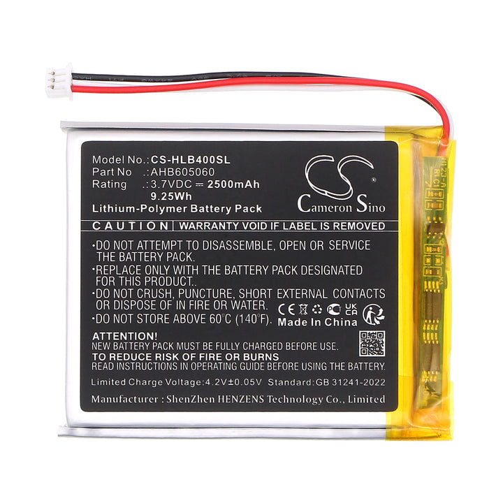 HelloBaby HB40 Monitor HB50 Monitor HB6351 Monitor Baby Monitor Replacement Battery