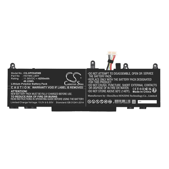 HP EliteBook 1040 G9 4B923AV, EliteBook 1040 G9 4B925AV, EliteBook 1040 G9 4B927AV, EliteBook 1040 G9 4B928AV, Laptop and Notebook Replacement Battery