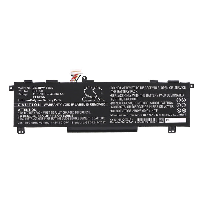 HP Omen 15-EK0009TX Omen 15-EK0010TX Omen 15-EK0011TX Victus 15-FA0007TX Victus 15-FA0011TX Victus 15-FA0020NR Laptop and Notebook Replacement Battery