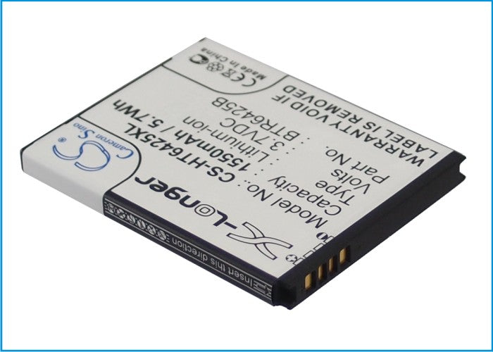 HTC Rezound Vigor ThunderBolt 2 Droid Incredible HD ADR6425 ADR6425LVW Rezound 4G LTE Rezone Desire SV T326e  1550mAh Mobile Phone Replacement Battery