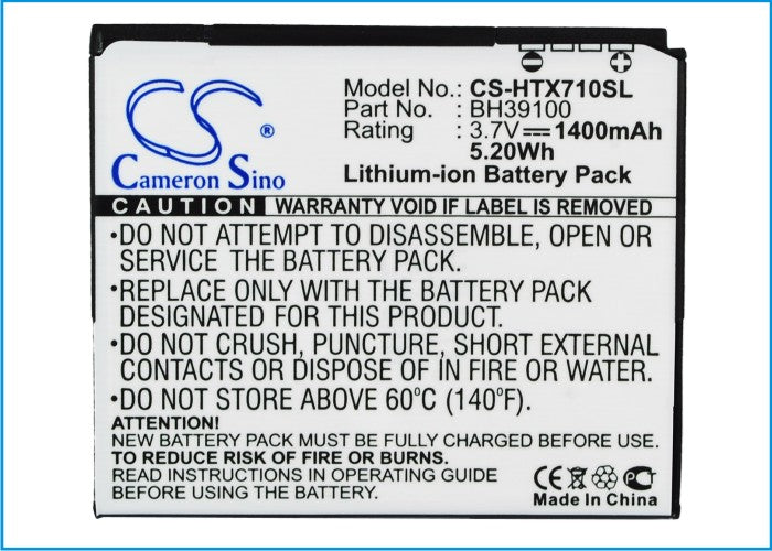 HTC X710e Holiday Omega G20 Vivid Raider 4G LTE X710a PH39100 Vivid 4G X710s Mobile Phone Replacement Battery