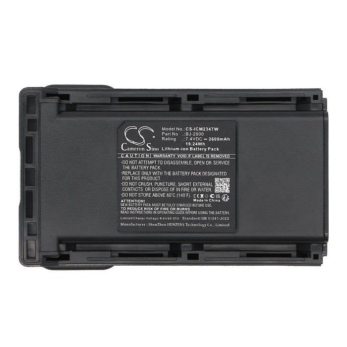 Icom IC-4011 IC-A14 IC-A14S IC-F14 IC-F14S IC-F15 IC-F15S IC-F16 IC-F16S IC-F24 IC-F24S IC-F25 IC-F25S IC-F25SR IC-F Two Way Radio Replacement Battery