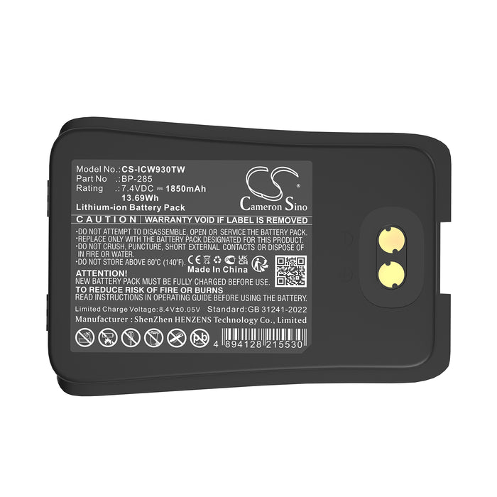 Icom IC-M93D Two Way Radio Replacement Battery