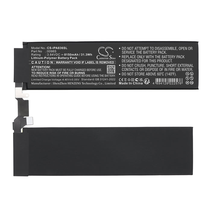 Apple A2836,A2837,A3006,iPad Pro 11 2024 Tablet Replacement Battery
