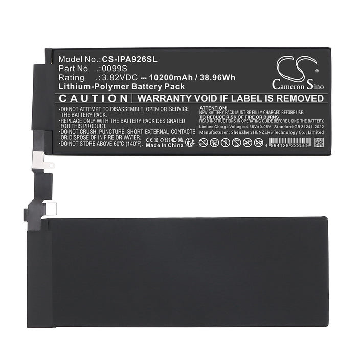 Apple A2925,A2926,A3007,iPad Pro 13 2024,iPad Pro 13 M4 WiFi Tablet Replacement Battery