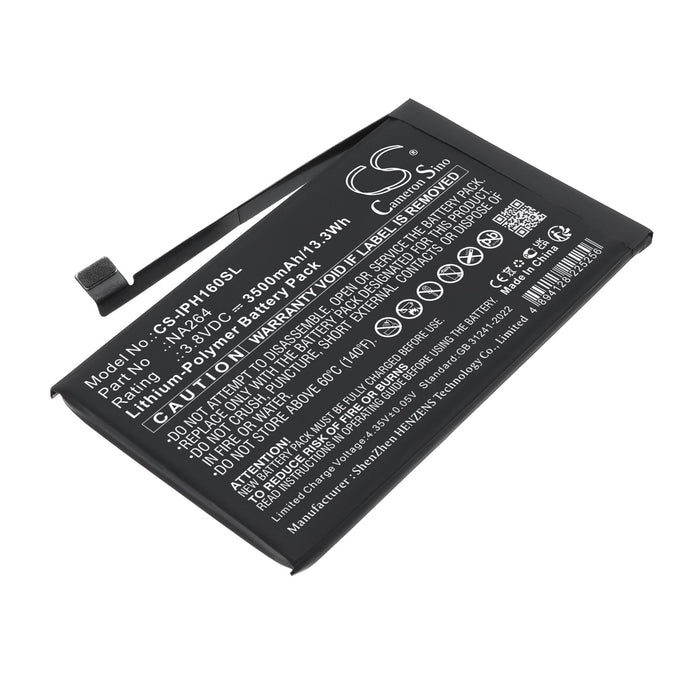 Apple A3081, A3286, A3287, A3288,iPhone 16 Mobile Phone Replacement Battery