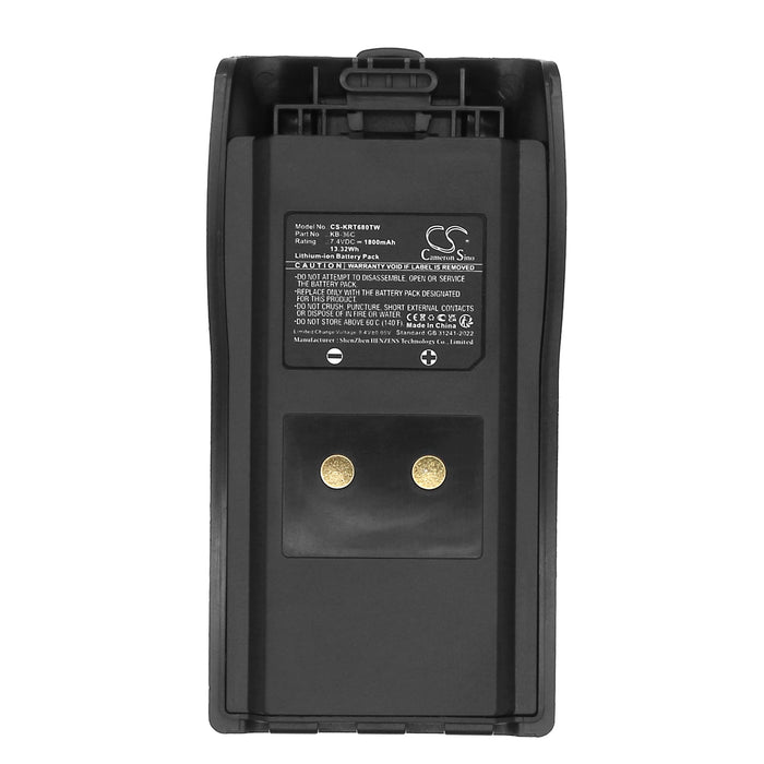 Kirisun PT-6500 PT-6800 PT6500 PT6800 Two Way Radio Replacement Battery