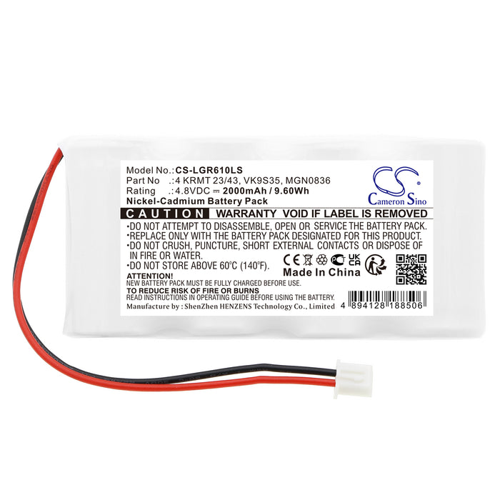 Legrand 61091 NGN0725 SEA39782 Emergency Light Replacement Battery