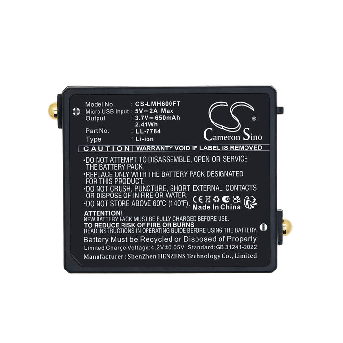 Ledlenser iSEO3 iSEO5R MH6 SEO3 SEO5 SEO7R Flashlight Replacement Battery