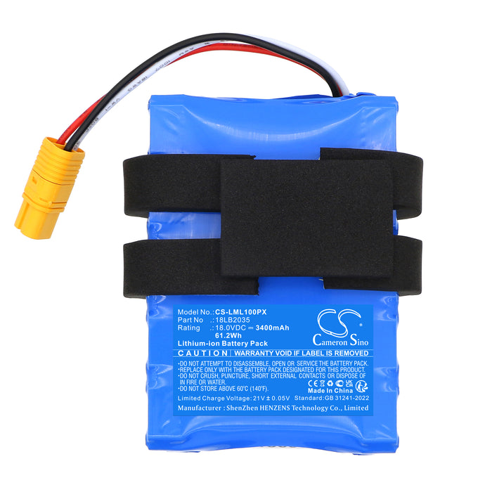 LawnMaster L10 L12 3400mAh Lawn Mower Replacement Battery