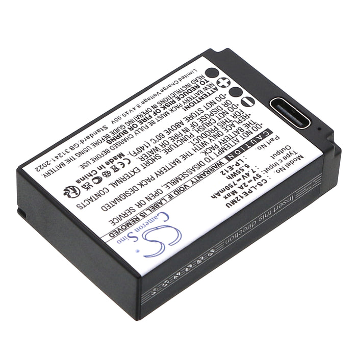 Canon EOS 100D EOS Kiss X7 EOS M EOS M2 EOS SL1 EOS-M EOS-M10 EOS-M100 EOS-M2 EOS-M50 OS-M PowerShot SX70 HS Rebel SL1 Digi Camera Replacement Battery