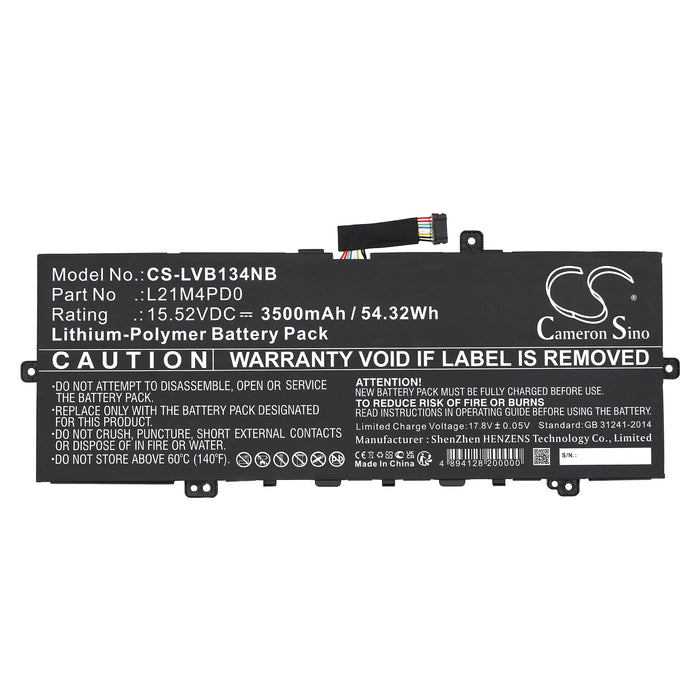 Lenovo ThinkBook 13s G4 ARB 21AS0005P, ThinkBook 13s G4 ARB 21AS0006A, ThinkBook 13s G4 ARB 21AS0006I, ThinkBo Laptop and Notebook Replacement Battery