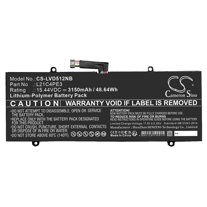 Lenovo IdeaPad Duet 5 12IAU7 82TQ0002, IdeaPad Duet 5 12IAU7 82TQ0006, IdeaPad Duet 5 12IAU7 82TQ000A, IdeaPad Laptop and Notebook Replacement Battery